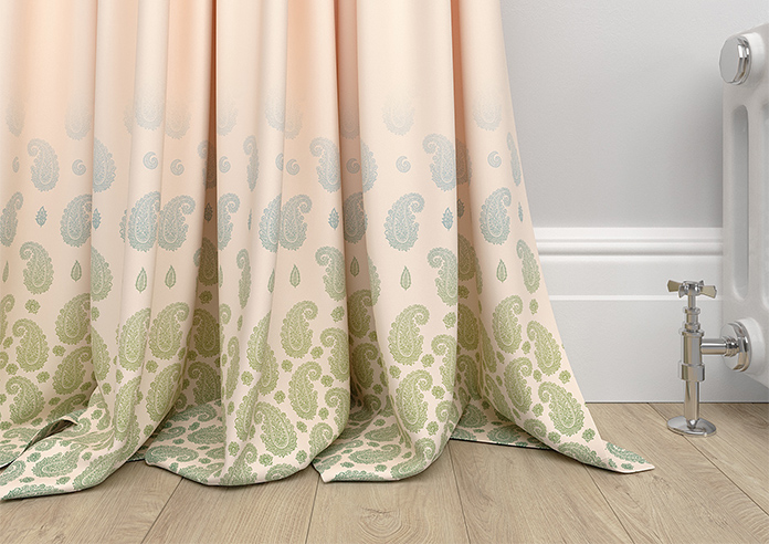 Petal & Block Paisley Mist, Neem - Made to Measure Curtains - Image 6